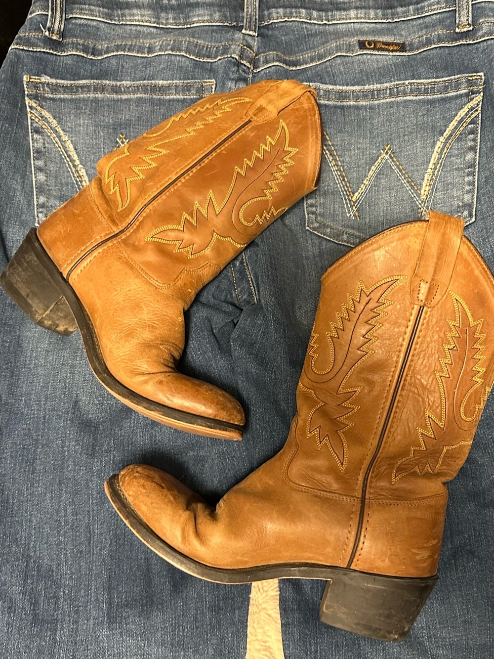 OLD WEST JAMA 1129 Kid's Round Toe Western Boot by Old West Sz 5.5 YOUTH